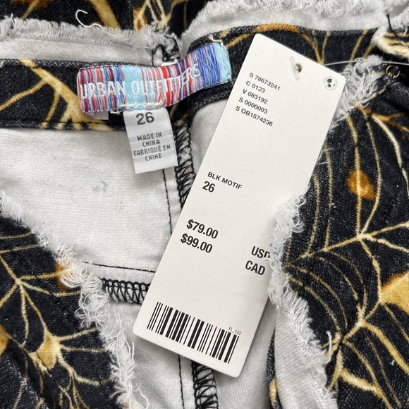 Urban Outfitters Spider Web Print Ruched V-Front Pant  26 - Picture 10 of 14